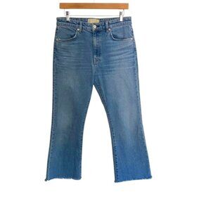 CQY High Rise Light Wash Cropped Jeans 29
